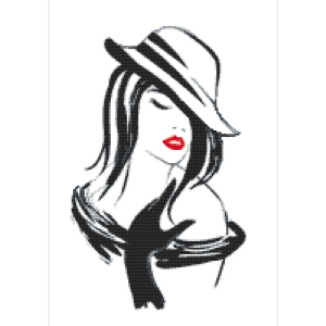 GC 10537 Cross stitch pattern on paper - Charming girl