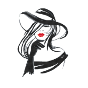 GC 10536 Cross stitch pattern on paper - Dreamy girl