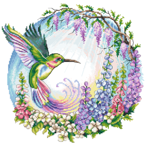 GC 10830 Cross stitch pattern on paper - Fairy-tale hummingbird