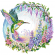 Cross stitch pattern for a phone - Fairy-tale hummingbird