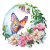 Cross stitch pattern for a phone - Fairy-tale butterfly