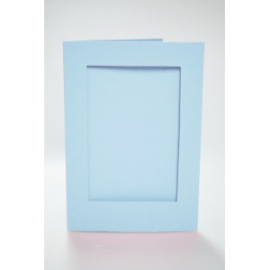 944-16 Big card with a rectangular passe-partout pastel-blue