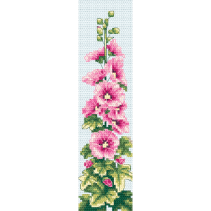 GU 10842 Printed cross stitch pattern - Bookmark with mallow