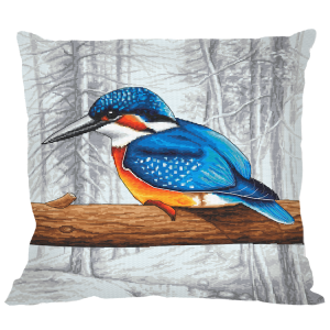 W 10768-01 Cross stitch pattern PDF - Cushion - Kingfisher before flying