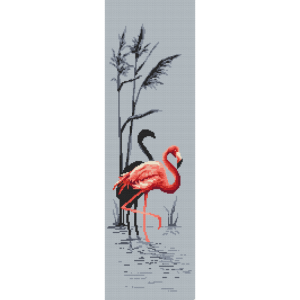 Z 10096 Cross stitch kit - Pink flamingo