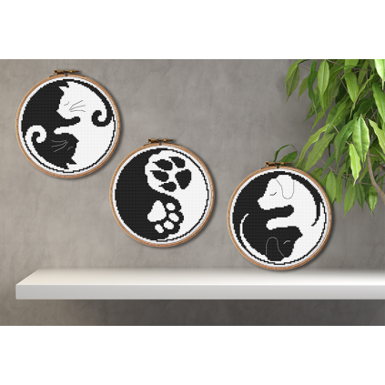 AN 10775 Tapestry Aida - Yin yang dog