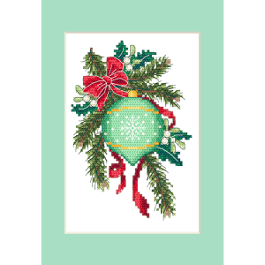 GU 10854 Printed cross stitch pattern - Card - Christmas ball on a branch