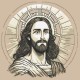 K 10776 Tapestry canvas - Majestic Jesus