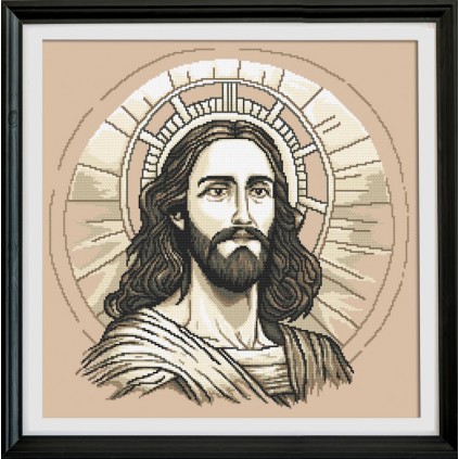 ZN 10776 Zestaw do haftu z nadrukiem - Majestatyczny Jezus