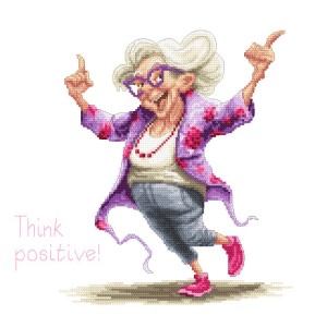 GC 10784 Cross stitch pattern on paper - Crazy grandma
