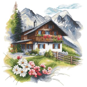 GC 10791 Cross stitch pattern on paper - Alpine hut