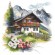 Cross stitch pattern for a phone - Alpine hut