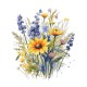 ZN 10552 Zestaw do haftu z nadrukiem - Kwiaty z lawendą