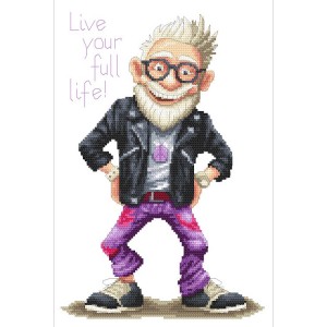 GC 10786 Cross stitch pattern on paper - Cool grandpa