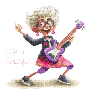 W 10785 Cross stitch pattern PDF - Rock grandma