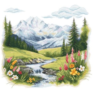 AN 10790 Tapestry Aida - Alpine meadow