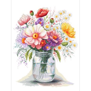 Cross stitch pattern for a phone - Field flowers