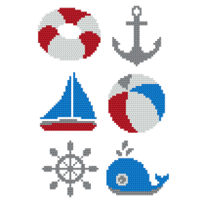 KZ 10793 Cross stitch tapestry kit - Patterns for begginers - Sea