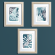 Cross stitch pattern for a phone - White leaves - triptych