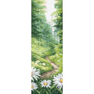 GC 10556 Cross stitch pattern on paper - Forest view