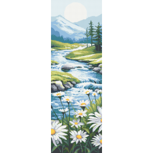S 10554 Cross stitch pattern for a phone - Mountain view