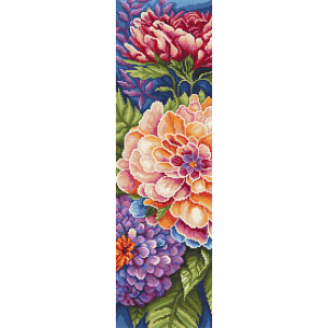 ZN 11001 Cross stitch kit with tapestry - Amazing flowers II