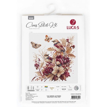 LS B2419 Cross stitch kit - The birds - autumn