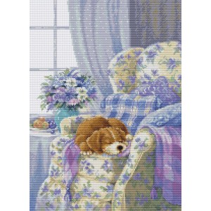 LS BU5016 Zestaw do haftu - Przytulny fotel