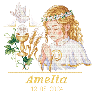 Z 10871 Cross stitch kit - In rememberance of First Communion - Girl