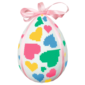 GU 11006 Cross stitch pattern on paper - Easter egg in hearts II