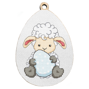 S 10874 Cross stitch pattern for a phone - Egg with a lamb