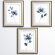 Cross stitch pattern for a phone - Delicate flowers - triptych