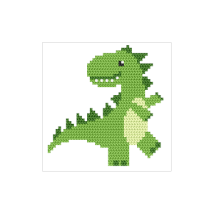 Cross stitch pattern for a phone - Dinosaur