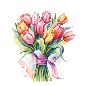 Wzór do haftu na telefon - Akwarelowe tulipany