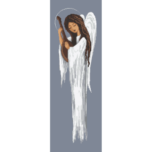 S 10563 Cross stitch pattern for a phone - Angel with a lute