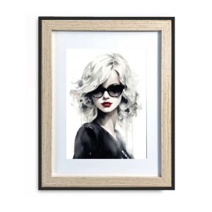 0124-21X27C Picture - Woman in black I - 21x27 cm