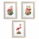0131-21X27X3B Komplet obrazów - Flamingi - 3 pcs 21x27 cm
