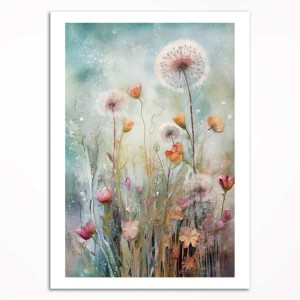0157PL Poster - Meadow with dandelions I