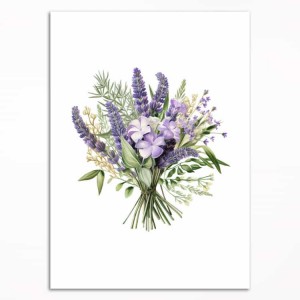 0068PL Poster - Bouquet with lavender I