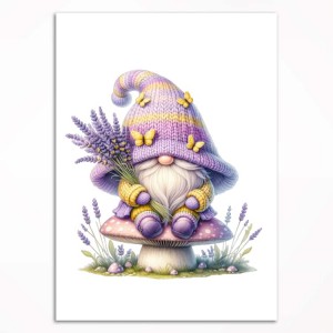 0179PL Poster - Gnome with lavender III