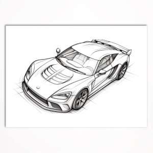 0120PL Plakat - Auto szkic
