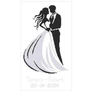 Cross stitch pattern for a phone - To commemorate your wedding