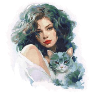 Cross stitch pattern for a phone - Sapphire girl