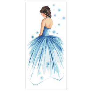 GC 10567 Cross stitch pattern on paper - Lady in blue