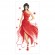 Cross stitch pattern for a phone - Lady in red