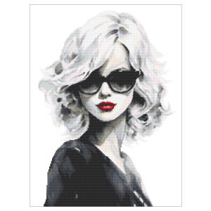 Cross stitch pattern for a phone - Classy woman