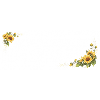 GU 11029 Cross stitch pattern on paper - Vintage sunflower table runner