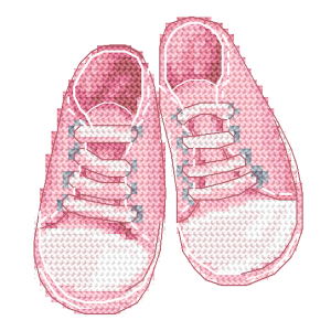 Cross stitch pattern for a phone - Little shoes - Baby girl