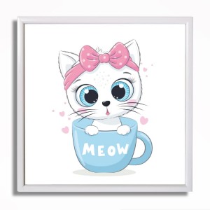 0386RA Picture - White kitten I
