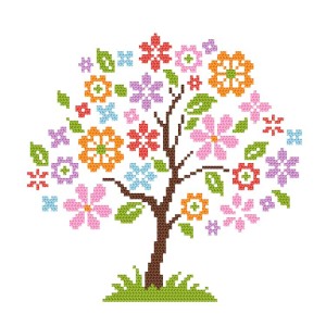 ZK 10911 Kit with beads - Seasonal tree - Spring